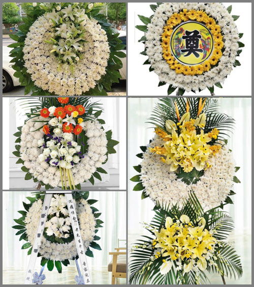 河南信阳光山县白雀园镇马山村花圈速递